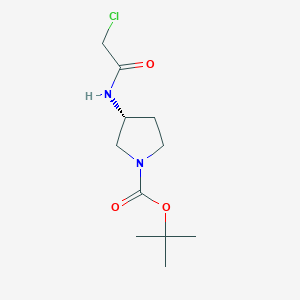 molecular formula C11H19ClN2O3 B2913216 (R)-tert-Butyl 3-(2-chloroacetamido)pyrrolidine-1-carboxylate CAS No. 1353998-17-0