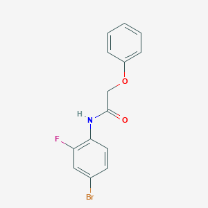 molecular formula C14H11BrFNO2 B291322 N-(4-bromo-2-fluorophenyl)-2-phenoxyacetamide 
