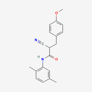 molecular formula C19H20N2O2 B2913220 2-cyano-N-(2,5-dimethylphenyl)-3-(4-methoxyphenyl)propanamide CAS No. 1260953-61-4