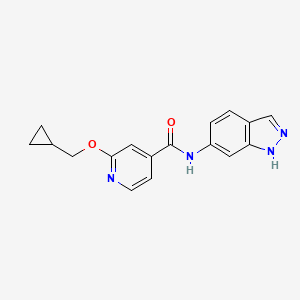 molecular formula C17H16N4O2 B2913221 2-(cyclopropylmethoxy)-N-(1H-indazol-6-yl)isonicotinamide CAS No. 2034493-84-8