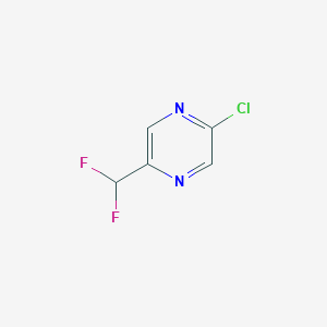 molecular formula C5H3ClF2N2 B2913224 2-Chloro-5-(difluoromethyl)pyrazine CAS No. 1782520-60-8