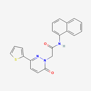 molecular formula C20H15N3O2S B2913228 N-naphthalen-1-yl-2-(6-oxo-3-thiophen-2-ylpyridazin-1-yl)acetamide CAS No. 879036-59-6