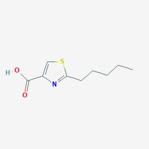 molecular formula C9H13NO2S B2913235 2-Pentylthiazole-4-carboxylic acid CAS No. 386730-25-2