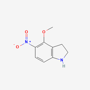 molecular formula C9H10N2O3 B2913236 4-Methoxy-5-nitro-indoline CAS No. 909556-12-3