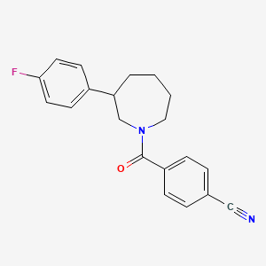 molecular formula C20H19FN2O B2913239 4-(3-(4-Fluorophenyl)azepane-1-carbonyl)benzonitrile CAS No. 1705867-69-1