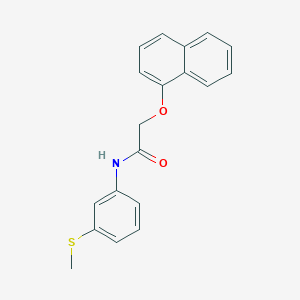 molecular formula C19H17NO2S B291325 N-[3-(methylsulfanyl)phenyl]-2-(1-naphthyloxy)acetamide 