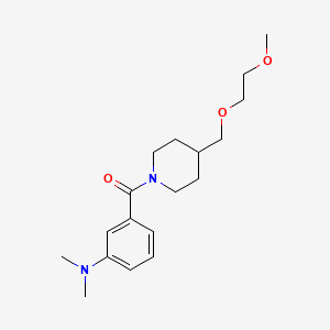 molecular formula C18H28N2O3 B2913251 (3-(Dimethylamino)phenyl)(4-((2-methoxyethoxy)methyl)piperidin-1-yl)methanone CAS No. 1251609-12-7