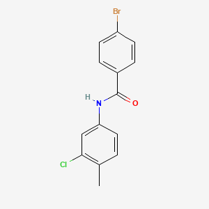molecular formula C14H11BrClNO B2913253 4-bromo-N-(3-chloro-4-methylphenyl)benzamide CAS No. 346690-15-1