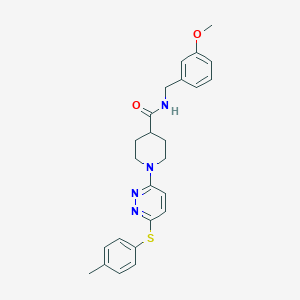 N-(3-methoxybenzyl)-1-(6-(p-tolylthio)pyridazin-3-yl)piperidine-4-carboxamide