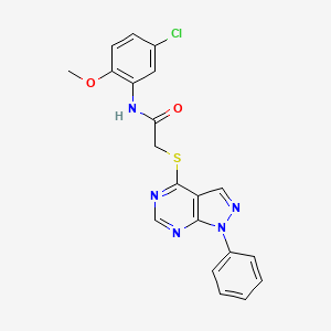 N-(5-chloro-2-methoxyphenyl)-2-((1-phenyl-1H-pyrazolo[3,4-d]pyrimidin-4-yl)thio)acetamide