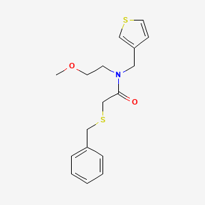 2-(benzylthio)-N-(2-methoxyethyl)-N-(thiophen-3-ylmethyl)acetamide