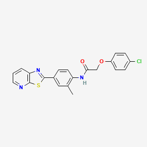 2-(4-chlorophenoxy)-N-(2-methyl-4-(thiazolo[5,4-b]pyridin-2-yl)phenyl)acetamide