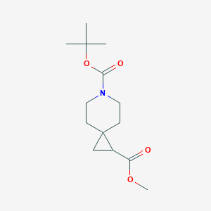 molecular formula C14H23NO4 B2913273 6-叔丁基 1-甲基 6-氮杂螺[2.5]辛烷-1,6-二羧酸酯 CAS No. 871727-04-7