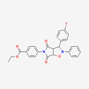 ethyl 4-[3-(4-fluorophenyl)-4,6-dioxo-2-phenylhexahydro-5H-pyrrolo[3,4-d]isoxazol-5-yl]benzoate