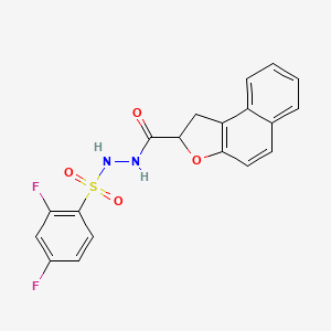 molecular formula C19H14F2N2O4S B2913278 N'-(1,2-二氢萘[2,1-b]呋喃-2-基羰基)-2,4-二氟苯磺酰肼 CAS No. 478064-28-7