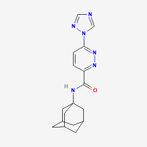 N-((3s,5s,7s)-adamantan-1-yl)-6-(1H-1,2,4-triazol-1-yl)pyridazine-3-carboxamide