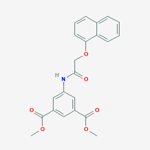 molecular formula C22H19NO6 B291330 Dimethyl 5-{[(1-naphthyloxy)acetyl]amino}isophthalate 