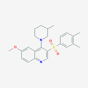 molecular formula C24H28N2O3S B2913311 3-((3,4-二甲基苯基)磺酰基)-6-甲氧基-4-(3-甲基哌啶-1-基)喹啉 CAS No. 867040-19-5