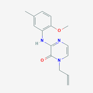 molecular formula C15H17N3O2 B2913313 1-allyl-3-((2-methoxy-5-methylphenyl)amino)pyrazin-2(1H)-one CAS No. 2309192-23-0