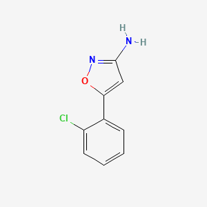molecular formula C9H7ClN2O B2913316 5-(2-Chlorophenyl)isoxazol-3-amine CAS No. 1488001-18-8