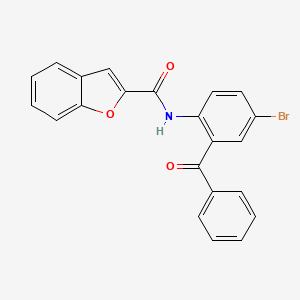 molecular formula C22H14BrNO3 B2913327 N-(2-benzoyl-4-bromophenyl)benzofuran-2-carboxamide CAS No. 923499-62-1