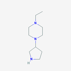 molecular formula C10H21N3 B2913340 1-Ethyl-4-(pyrrolidin-3-yl)piperazine CAS No. 1181375-80-3