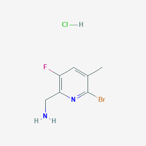 (6-Bromo-3-fluoro-5-methylpyridin-2-yl)methanamine;hydrochloride