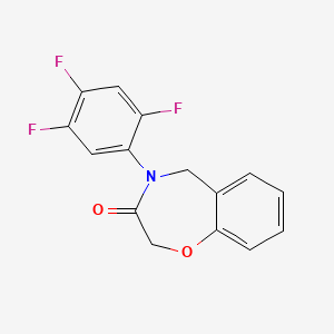 molecular formula C15H10F3NO2 B2913358 4-(2,4,5-trifluorophenyl)-4,5-dihydro-1,4-benzoxazepin-3(2H)-one CAS No. 1396862-79-5