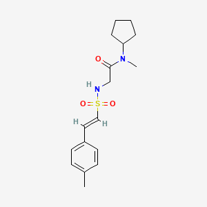 N-cyclopentyl-N-methyl-2-[[(E)-2-(4-methylphenyl)ethenyl]sulfonylamino]acetamide