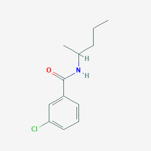 molecular formula C12H16ClNO B291337 3-chloro-N-(pentan-2-yl)benzamide 