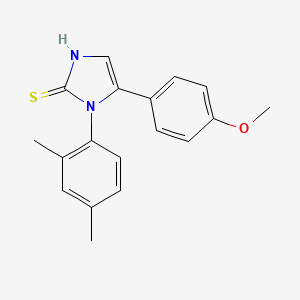 molecular formula C18H18N2OS B2913379 1-(2,4-dimethylphenyl)-5-(4-methoxyphenyl)-1H-imidazole-2-thiol CAS No. 794554-71-5