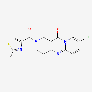 molecular formula C16H13ClN4O2S B2913385 8-氯-2-(2-甲基噻唑-4-羰基)-3,4-二氢-1H-二吡啶并[1,2-a:4',3'-d]嘧啶-11(2H)-酮 CAS No. 2034413-52-8