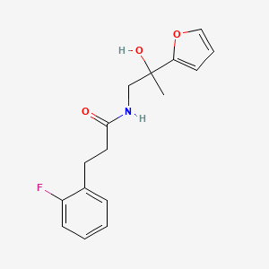 molecular formula C16H18FNO3 B2913391 3-(2-fluorophenyl)-N-(2-(furan-2-yl)-2-hydroxypropyl)propanamide CAS No. 1798489-94-7
