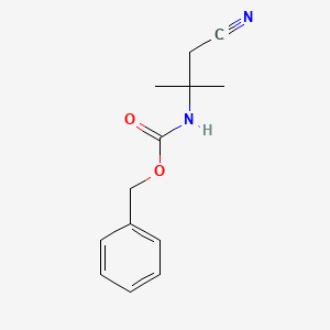 molecular formula C13H16N2O2 B2913393 Benzyl (1-cyano-2-methylpropan-2-yl)carbamate CAS No. 1381948-24-8