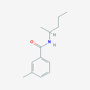 molecular formula C13H19NO B291340 3-methyl-N-(1-methylbutyl)benzamide 