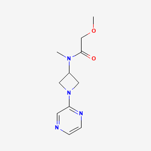 molecular formula C11H16N4O2 B2913401 2-Methoxy-N-methyl-N-(1-pyrazin-2-ylazetidin-3-yl)acetamide CAS No. 2380099-21-6
