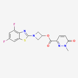 1-(4,6-Difluorobenzo[d]thiazol-2-yl)azetidin-3-yl 1-methyl-6-oxo-1,6-dihydropyridazine-3-carboxylate