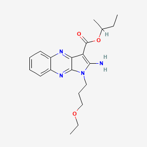 butan-2-yl 2-amino-1-(3-ethoxypropyl)-1H-pyrrolo[2,3-b]quinoxaline-3-carboxylate