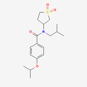 N-(1,1-dioxo-1lambda6-thiolan-3-yl)-N-(2-methylpropyl)-4-(propan-2-yloxy)benzamide