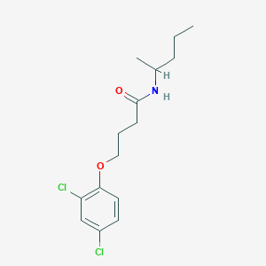 molecular formula C15H21Cl2NO2 B291341 4-(2,4-dichlorophenoxy)-N-(1-methylbutyl)butanamide 