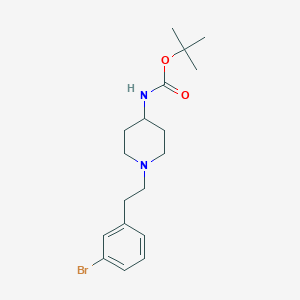 molecular formula C18H27BrN2O2 B2913418 tert-butyl N-{1-[2-(3-bromophenyl)ethyl]piperidin-4-yl}carbamate CAS No. 2219408-24-7