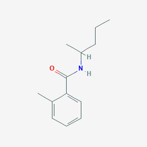 molecular formula C13H19NO B291342 2-methyl-N-(pentan-2-yl)benzamide 