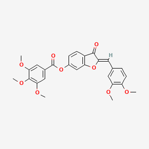 (Z)-2-(3,4-dimethoxybenzylidene)-3-oxo-2,3-dihydrobenzofuran-6-yl 3,4,5-trimethoxybenzoate