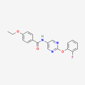 4-ethoxy-N-[2-(2-fluorophenoxy)pyrimidin-5-yl]benzamide