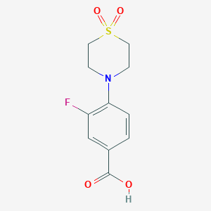 4-(1,1-Dioxo-1lambda6-thiomorpholin-4-yl)-3-fluorobenzoic acid