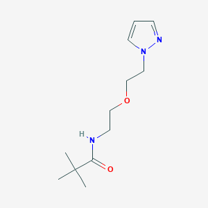 2,2-dimethyl-N-{2-[2-(1H-pyrazol-1-yl)ethoxy]ethyl}propanamide