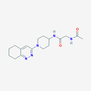 molecular formula C17H25N5O2 B2913425 2-acetamido-N-(1-(5,6,7,8-tetrahydrocinnolin-3-yl)piperidin-4-yl)acetamide CAS No. 2034503-54-1