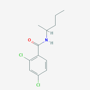 molecular formula C12H15Cl2NO B291343 2,4-dichloro-N-(1-methylbutyl)benzamide 