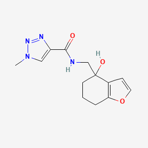 molecular formula C13H16N4O3 B2913430 N-((4-hydroxy-4,5,6,7-tetrahydrobenzofuran-4-yl)methyl)-1-methyl-1H-1,2,3-triazole-4-carboxamide CAS No. 2320223-79-6