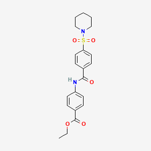 Ethyl 4-(4-(piperidin-1-ylsulfonyl)benzamido)benzoate
